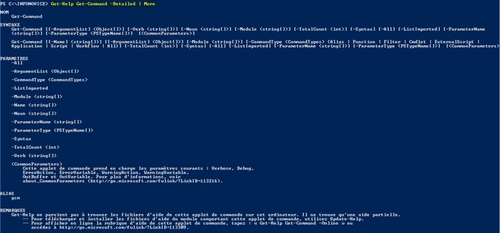 Découvrir les commandes de base sous PowerShell | InfoNovice.fr